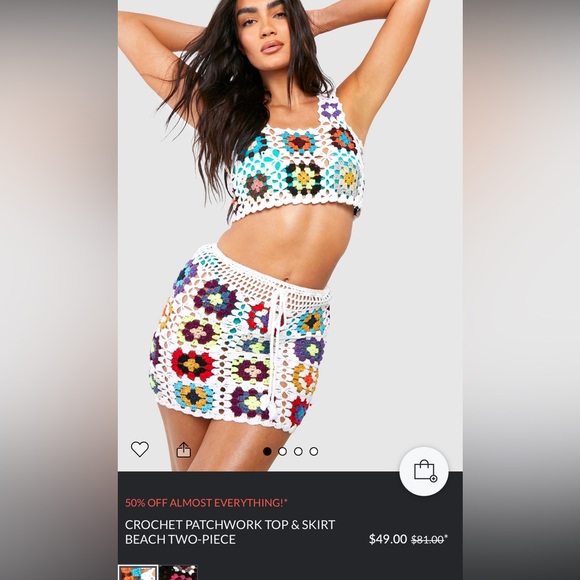 CROCHET PATCHWORK TOP & SKIRT
BEACH TWO-PIECE - Picture 2 of 3